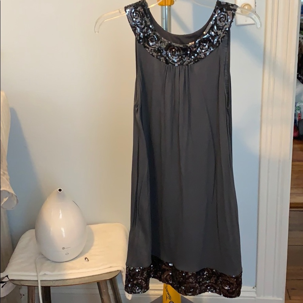 Rose Sequin Detail Shift Dress